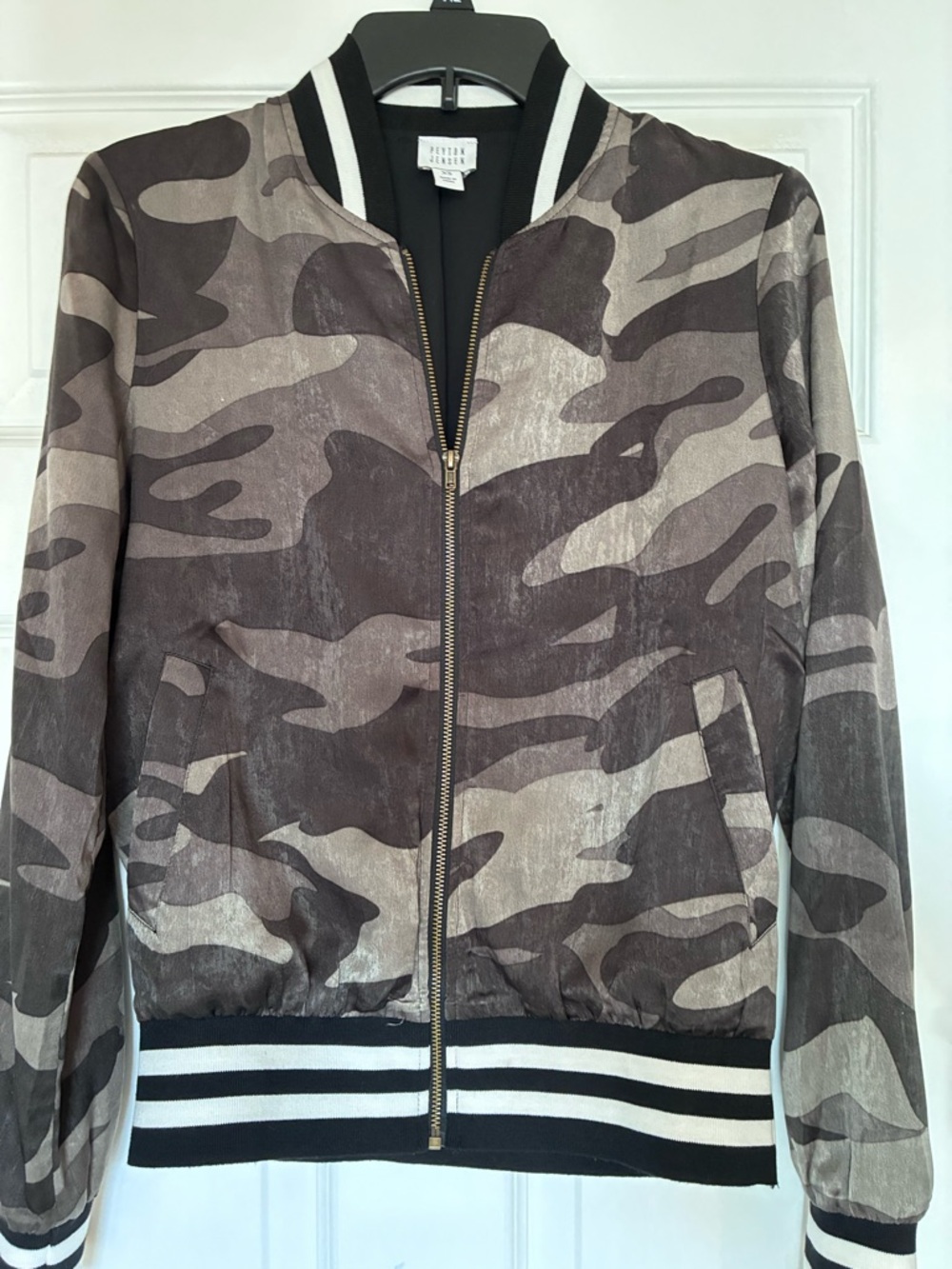 Camo Bomber Jacket - Neutral Gray/Brown